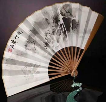 さはん　人渣反派自救系統　沈清秋ver 扇子 將進酒沈蘭舟同款沈清秋周邊渣反漢服折扇流蘇中國風灑金扇子定制